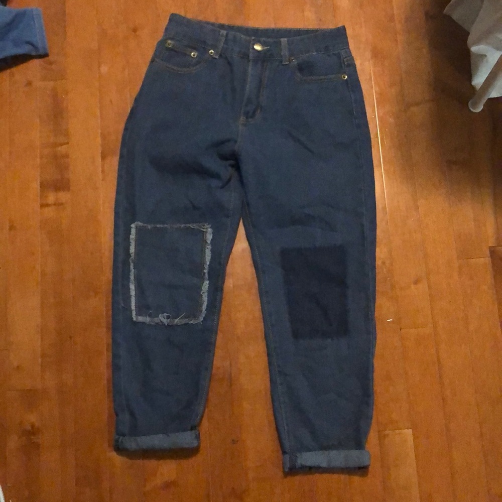 Patched jeans